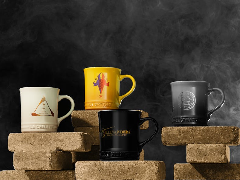 Le Creuset's 'Harry Potter' collection includes magical mugs.