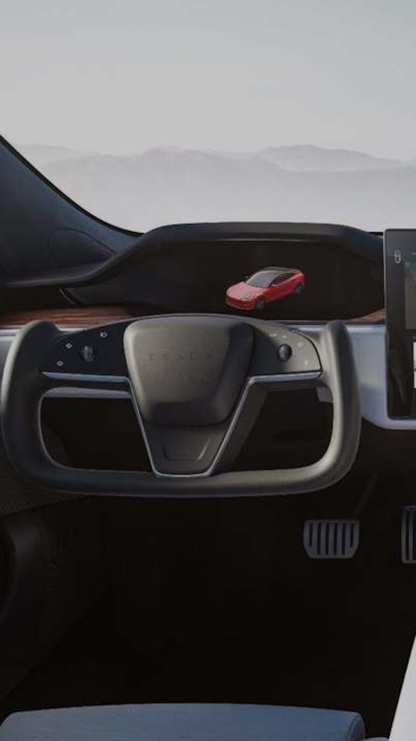 Tesla Model S yoke steering wheel