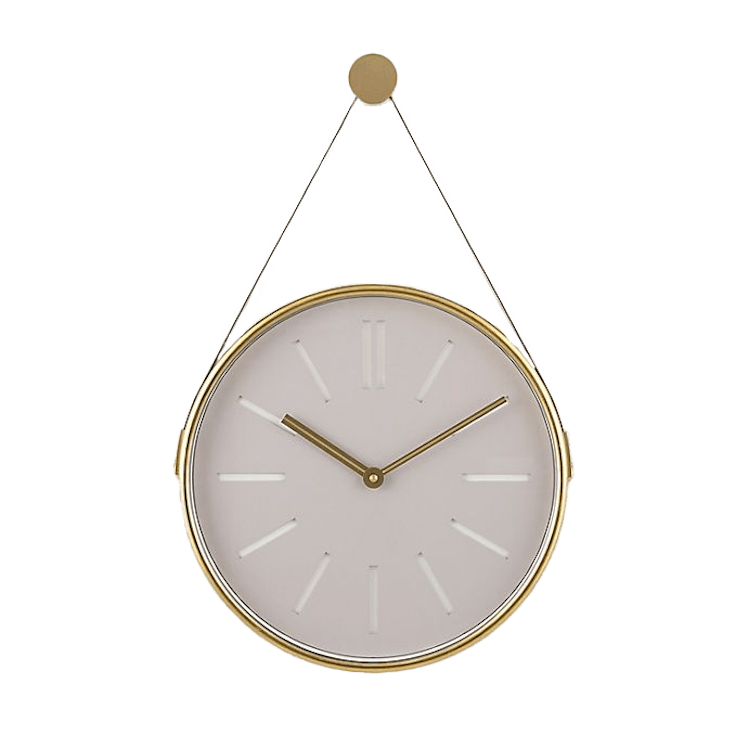 20-Inch Round Hanging Wall Clock in Grey