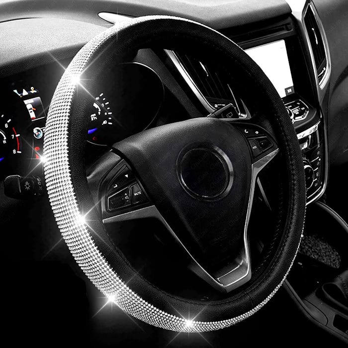 ChuLian Diamond Leather Steering Wheel Cover