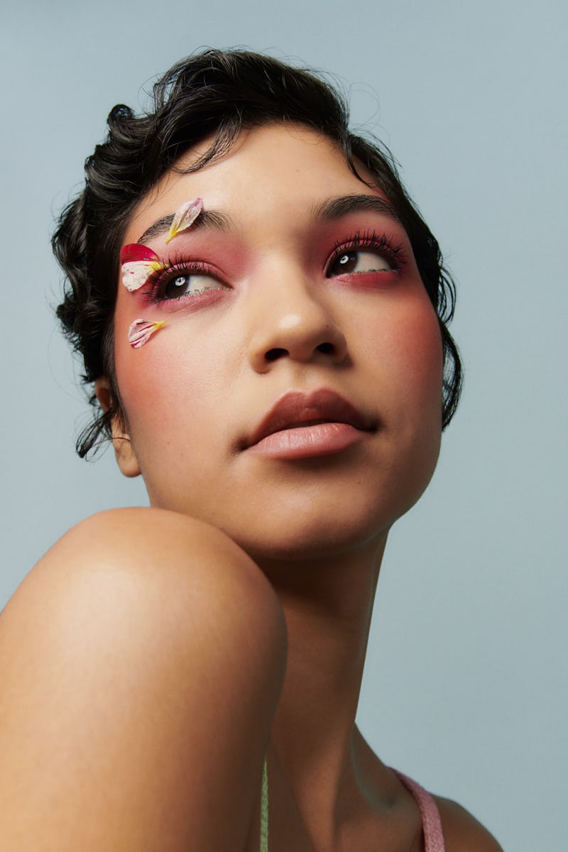 model wearing makeup for TZR The High/Low awards