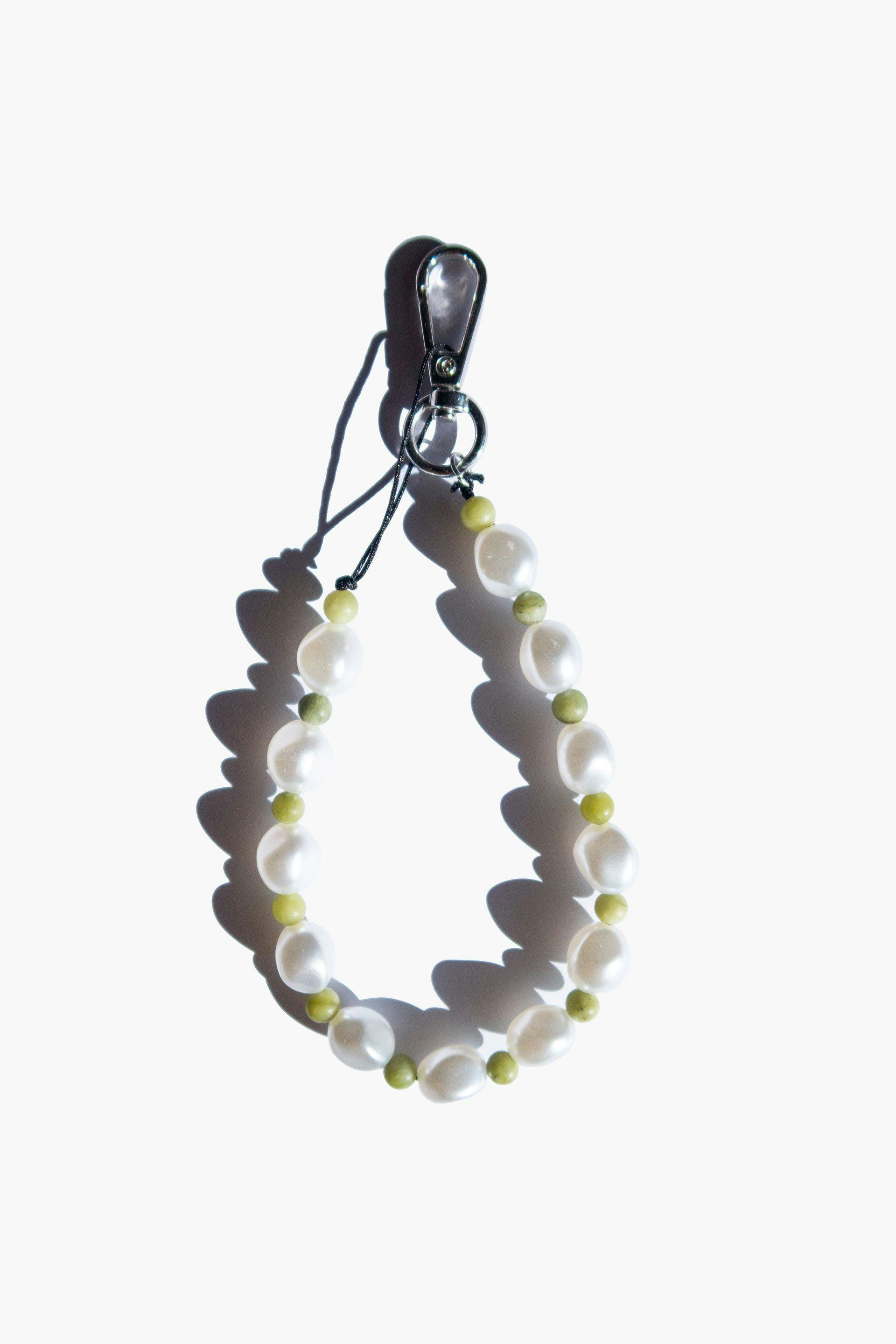 Pearly Jade Phone Charm