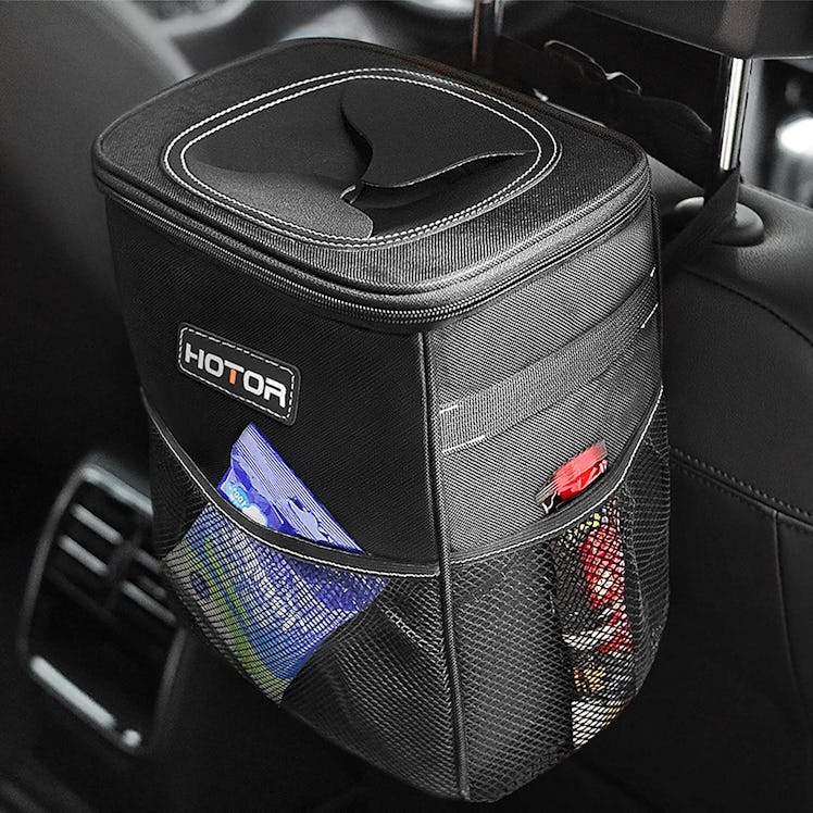 HOTOR Car Trash Can with Lid 