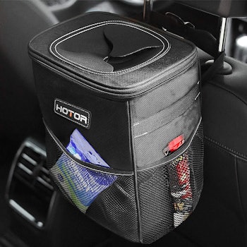 HOTOR Car Trash Can with Lid 