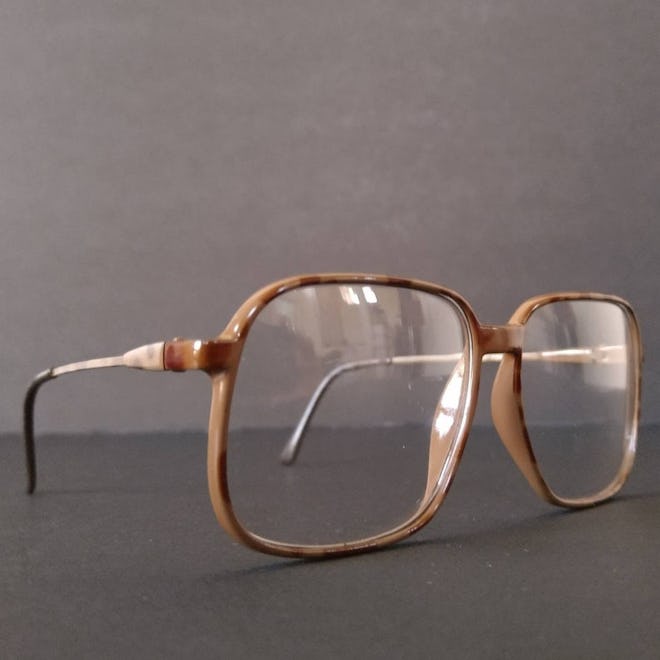Etsy Vintage Elan 606 Camo Tortoise Square Oversized Eyeglasses