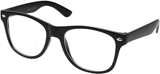Retro Nerd Geek Oversized Black Framed Clear Lens Eye Glasses