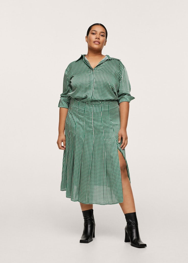 Plus Size Geometric Print Miniskirt