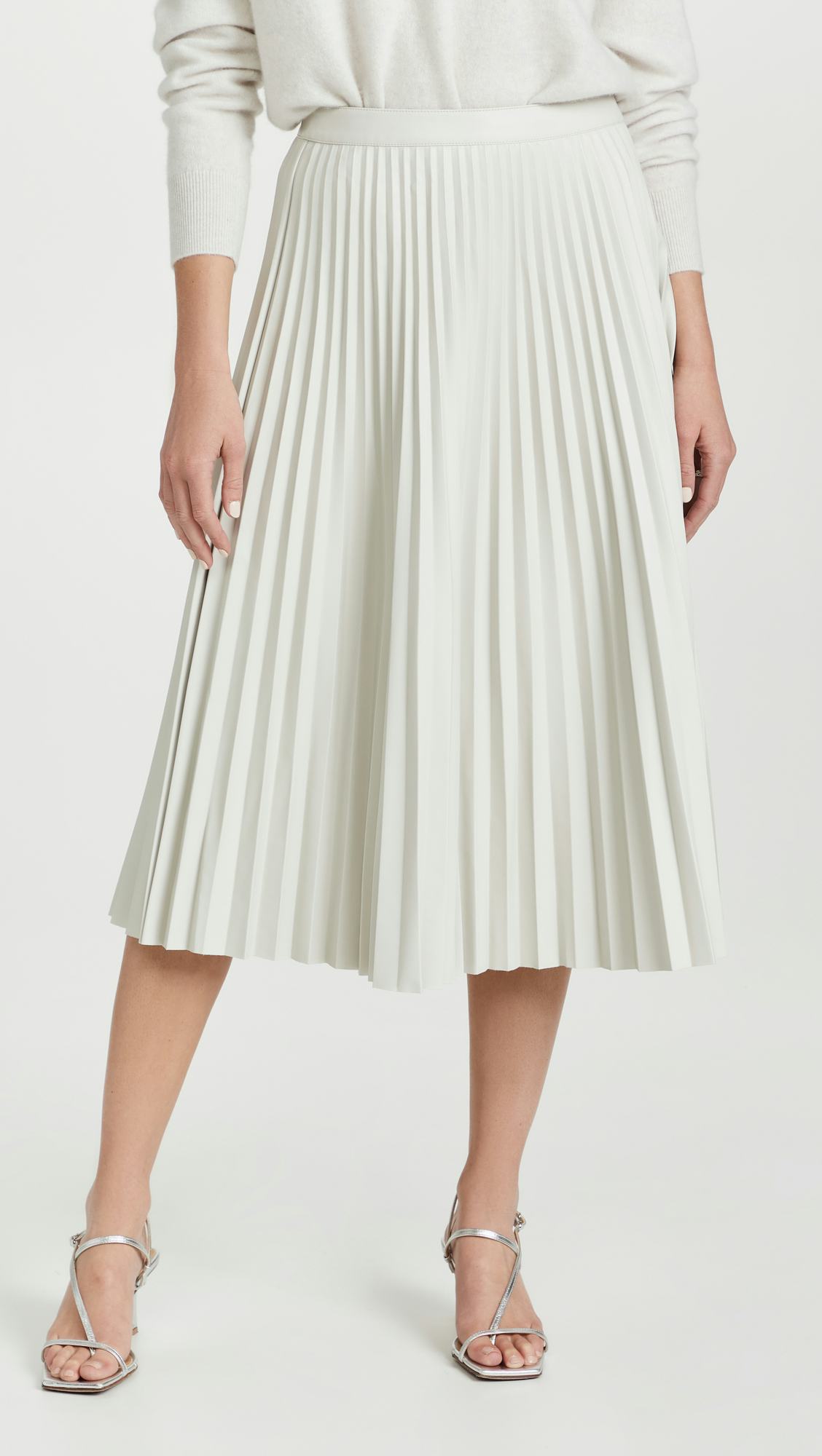 Proenza Schouler White Label Faux Leather Pleated Skirt