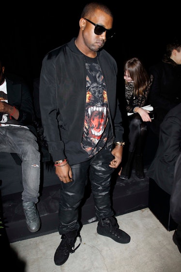 Kanye West in Rottweiler tee. 