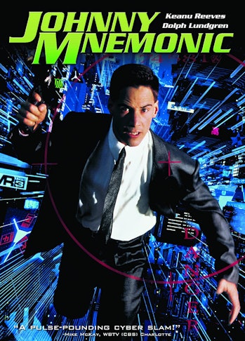 An early poster for Johnny Mnemonic.