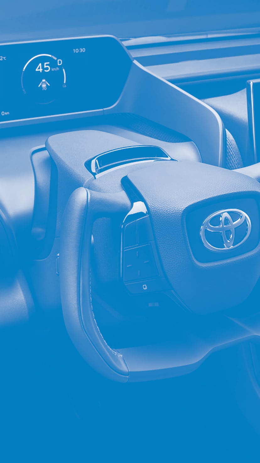 Toyota's BZ4X electric SUV with yoke steering option. EV. Evs. electric vehicles