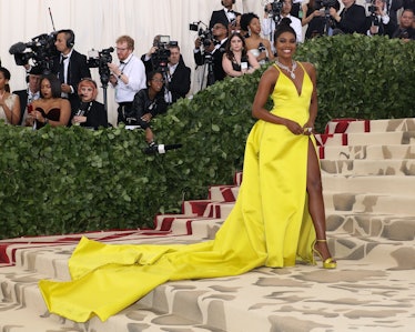 Gabrielle Union in a satin yellow gown at the Met Gala 2018
