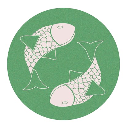 Pisces zodiac sign illustration