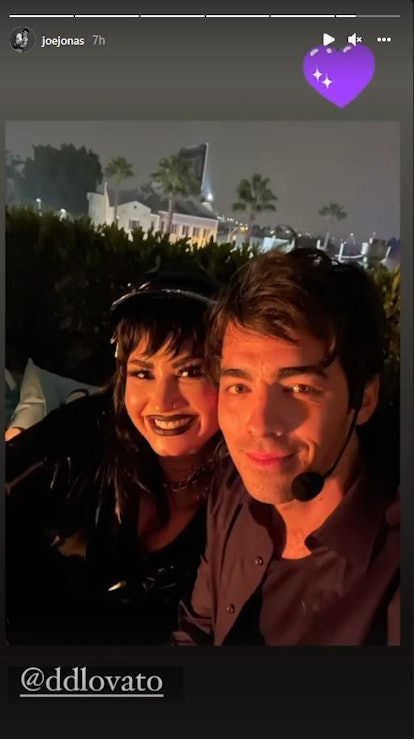 Joe Jonas and Demi Lovato reunited over Halloween weekend. Screenshot via Instagram