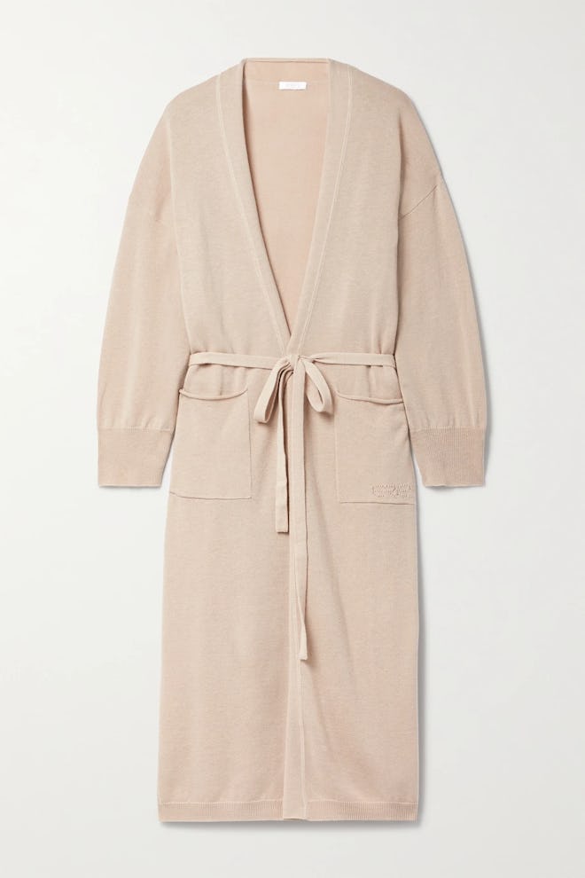 Boy belted wool and cashmere-blend robe from Eres in Sand, available to shop on Net-a-Porter.