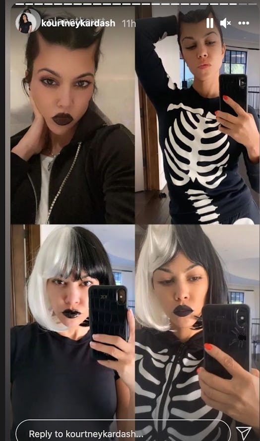 Kourtney Kardashian in black lipstick