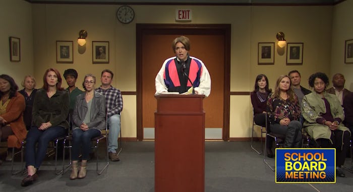 'Saturday Night Live' poked fun at the politically-charged nature of school board meetings in a skit...