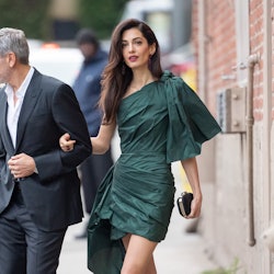 George Clooney and Amal Clooney are seen at 'Jimmy Kimmel Live' on May 07, 2019 in Los Angeles, Cali...