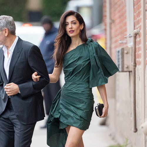 George Clooney and Amal Clooney are seen at 'Jimmy Kimmel Live' on May 07, 2019 in Los Angeles, Cali...