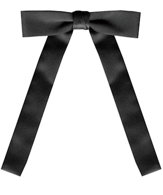 Black Satin Western String Tie