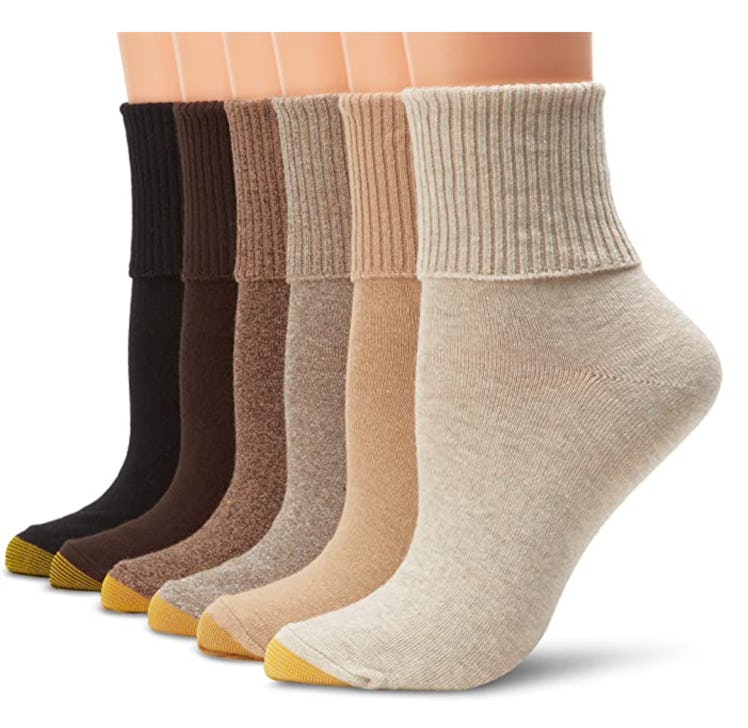 Gold Toe Women's Classic Turn Cuff Socks (6-Pack)