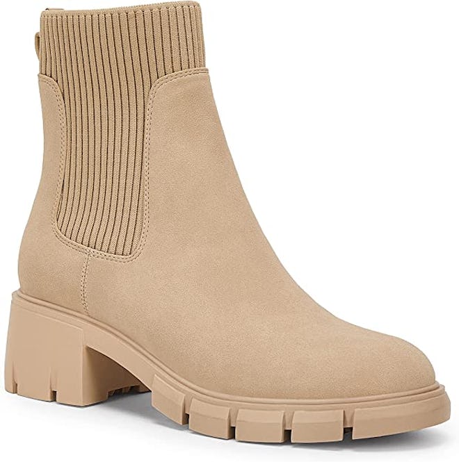 These Chelsea boots with ribbed side goring have a cozy feel. 