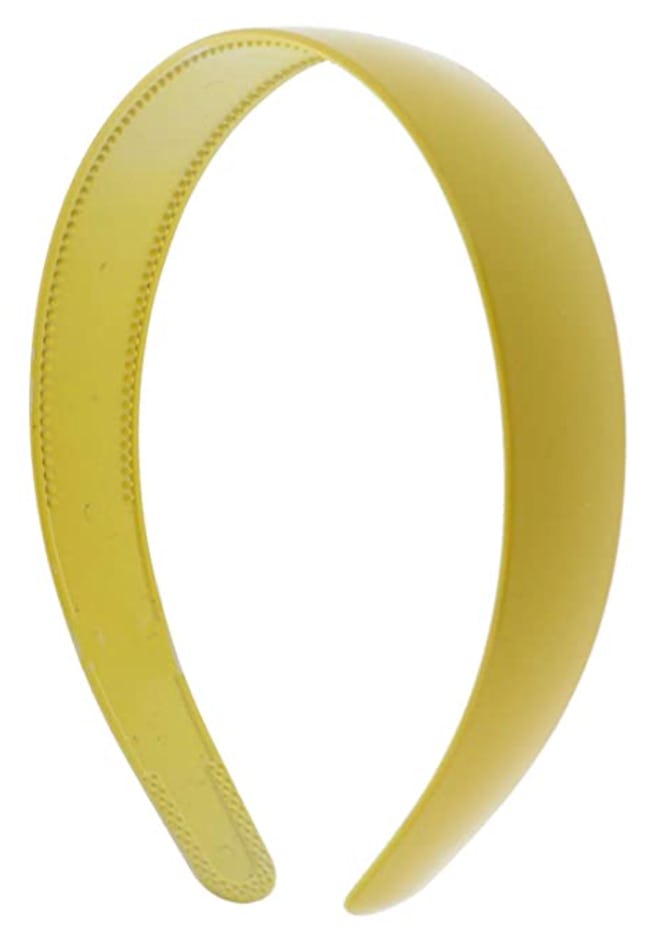 Yellow 1 Inch Plastic Hard Headband