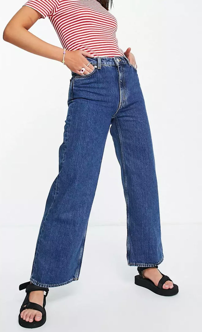 Cropped Wide Leg Jeans