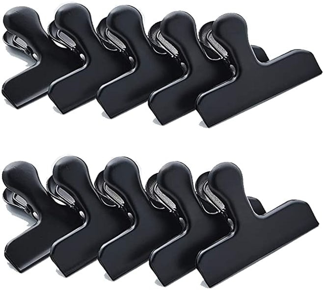 Bonviee Silicone and Stainless Steel Chip Bag Clips (10-Pack)