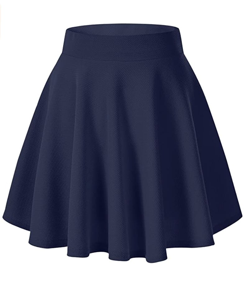 Women&rsquo;s Basic Versatile Stretchy Flared Casual Mini Skater Skirt
