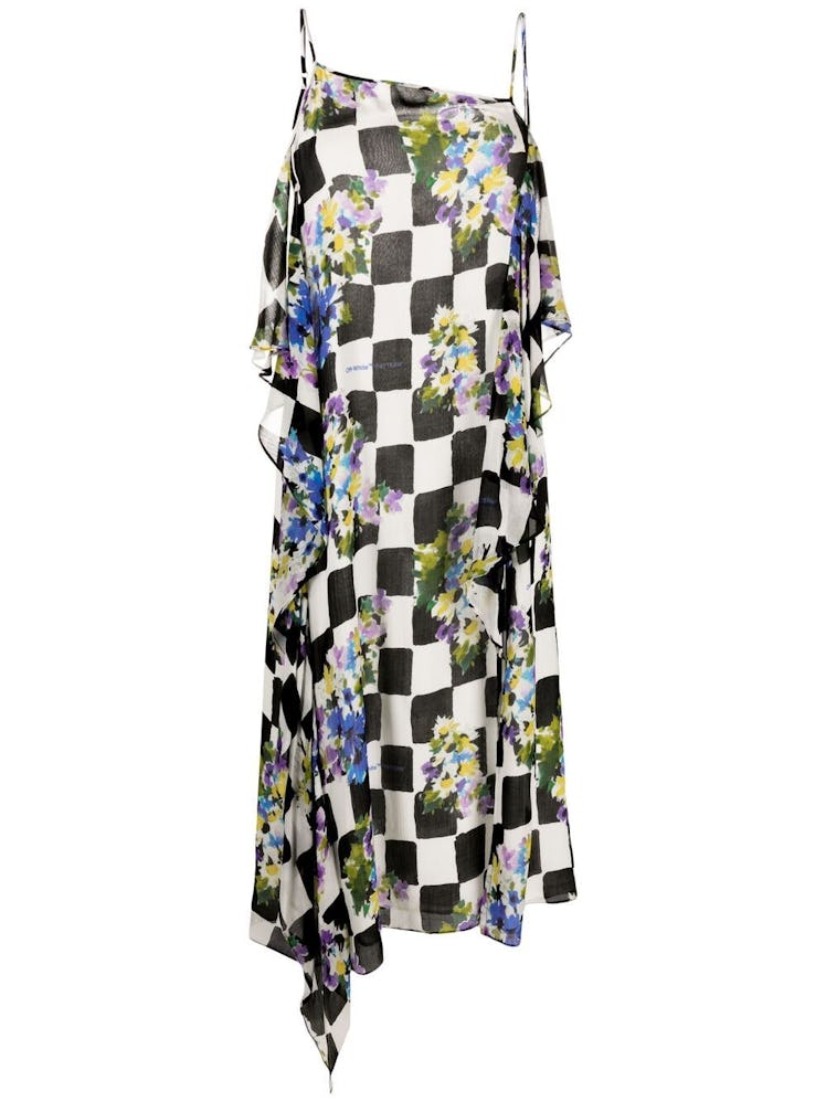 Off-White checkerboard floral-print slip dress $1,15650% Off$578