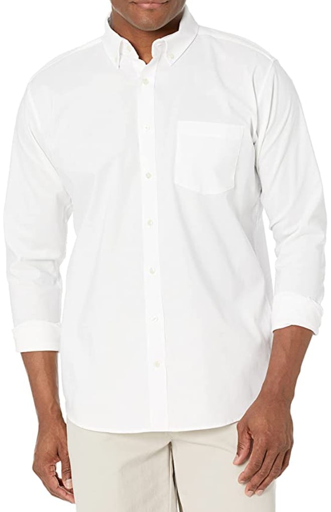 IZOD Uniform Men's Young Long Sleeve Button-Down Oxford Shirt