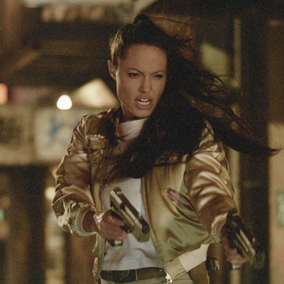 Angelina Jolie in screenshot from Lara Croft Tomb Raider The Cradle of Life movie