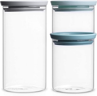 Brabantia Stackable Glass Food Storage Containers (3-Pack)
