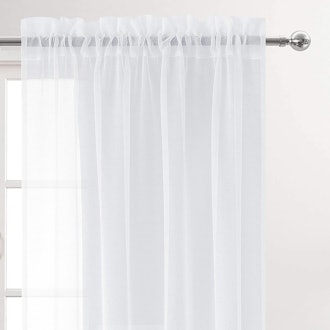 DWCN White Sheer Curtains