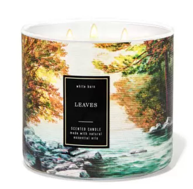 Leaves Three-Wick Candle