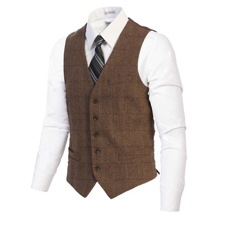 walmart Gioberti Herringbone Tweed Suit Vest