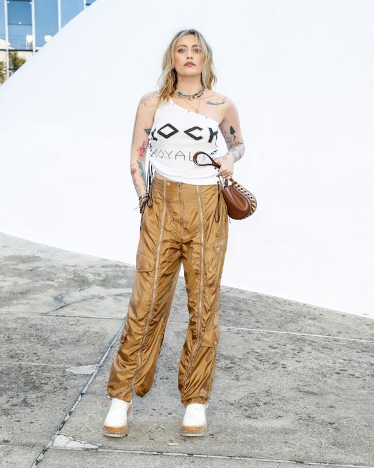 Paris Jackson at the Stella McCartney Spring 2022 show during Paris Fashion Week.