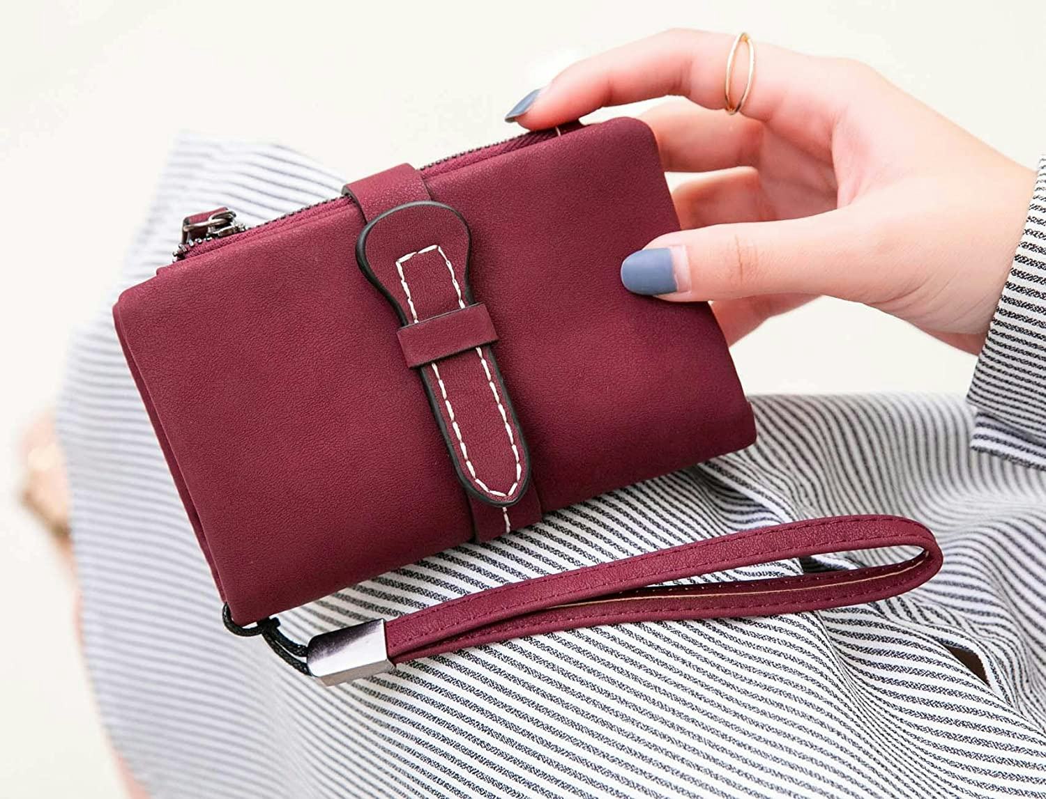 AOXONEL Small Bifold Leather Wallet