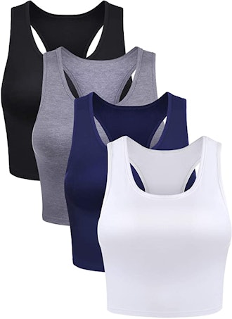 Boao Basic Crop Tank Top (4-Pack)