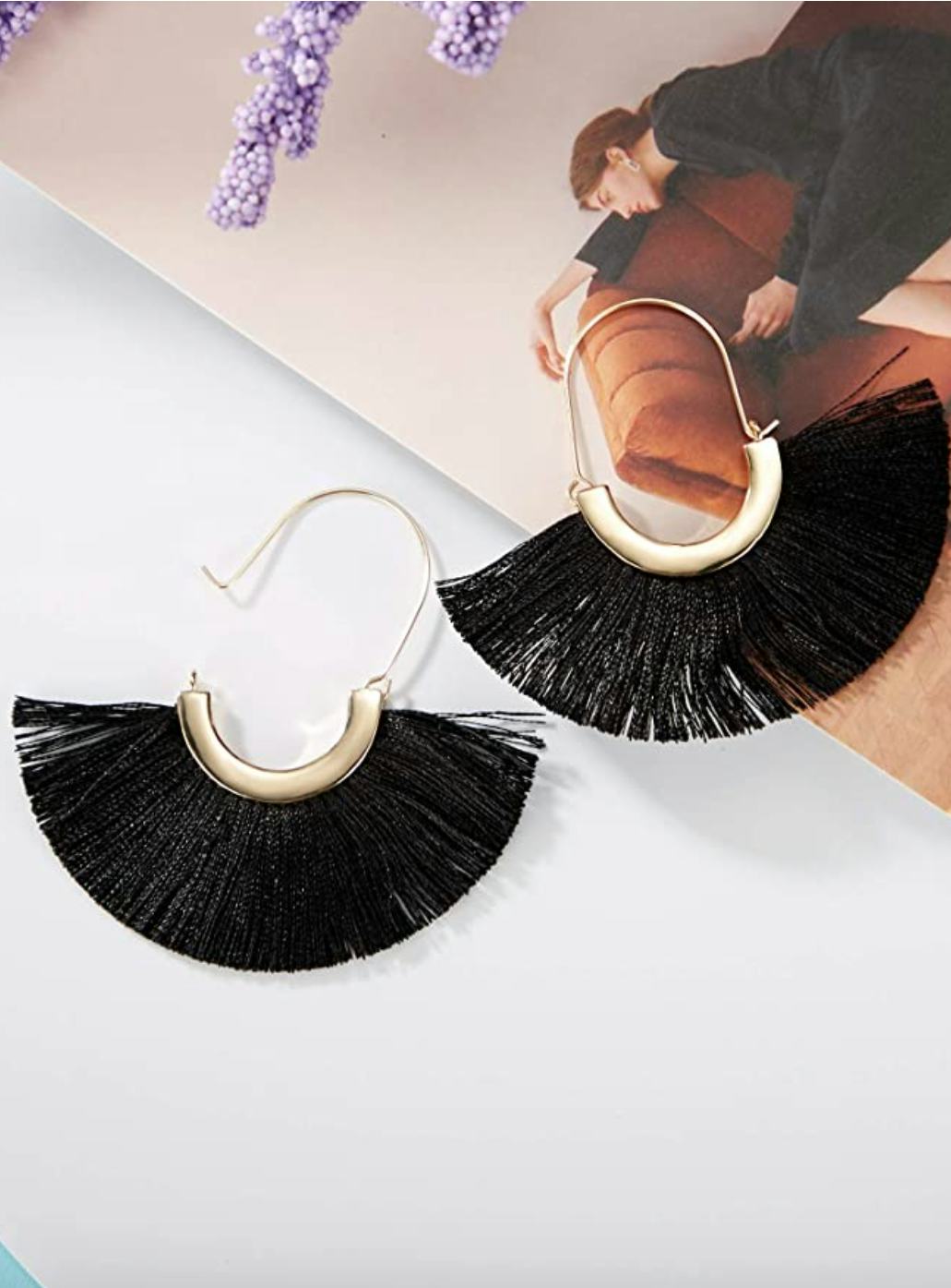 Hoop Earrings Lightweight Semi Circle