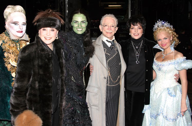 Adams with Liza Minelli and the cast of Wicked.