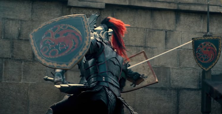 Targaryen knight fighting in House of the Dragon trailer