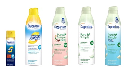 Five Coppertone spray sunscreens were recalled on Sept. 30, 2021.