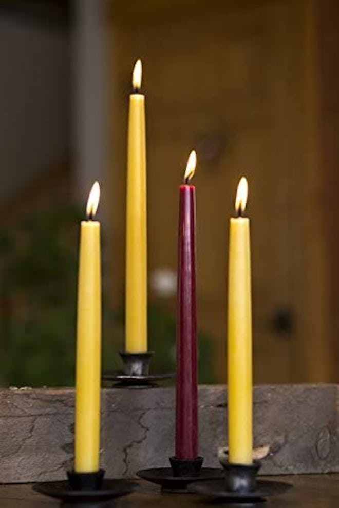 Bluecorn Beeswax Taper Candles (2-Pack) 