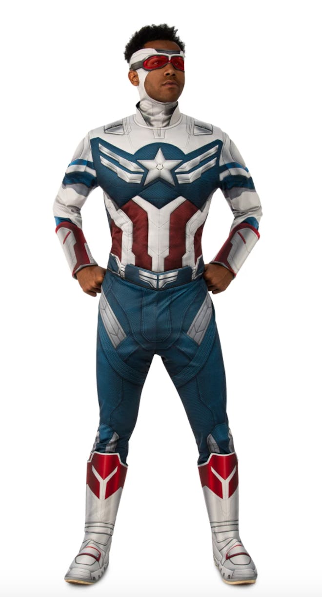 This deluxe Captain America costume for adults is one Halloween costume available at the Disney Stor...