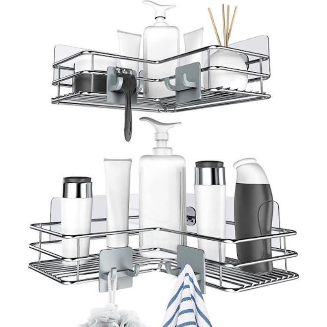 Nieifi Adhesive Corner Shower Caddy (2 Pack)