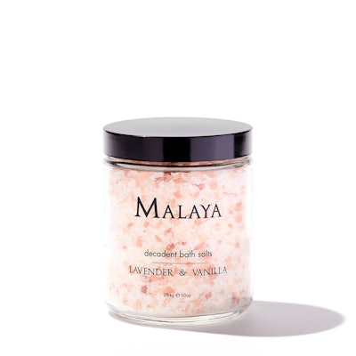 pink Himalayan bath salts from Malaya Organics