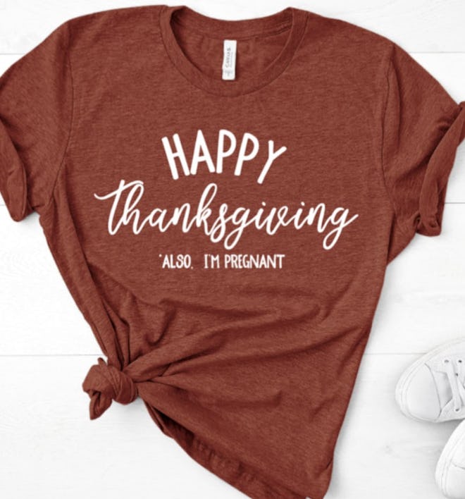 Happy Thanksgiving Pregnancy Reveal Shirt