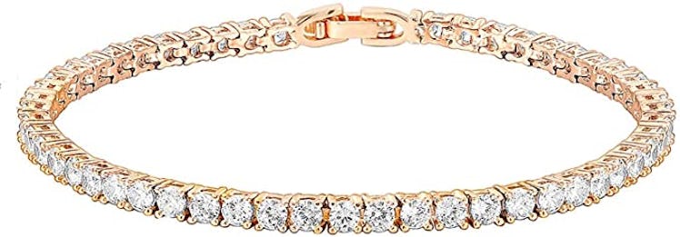 PAVOI 14K Gold Plated 3mm Cubic Zirconia Classic Tennis Bracelet